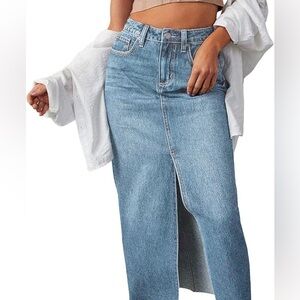 KanCan Vintage 90s High Waist Denim Maxi Skirt XS